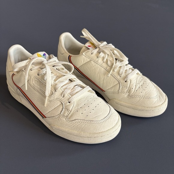 Adidas Continental 80 Pride Edition EF2318 Men's Size 8 Rare Rainbow Stripe - Picture 1 of 10